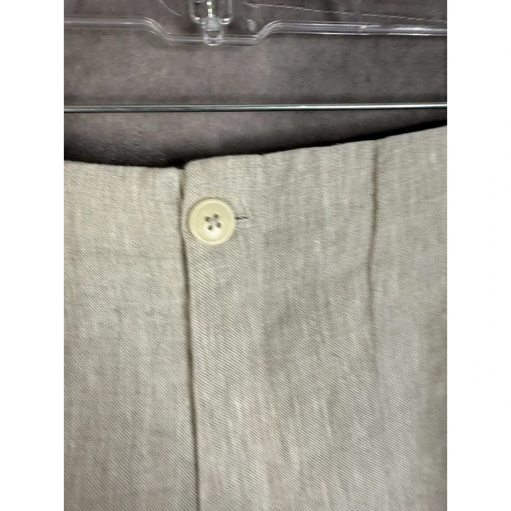 Reformation Front Seam Wide Leg Linen Pants In Oatmeal Women's Size 4